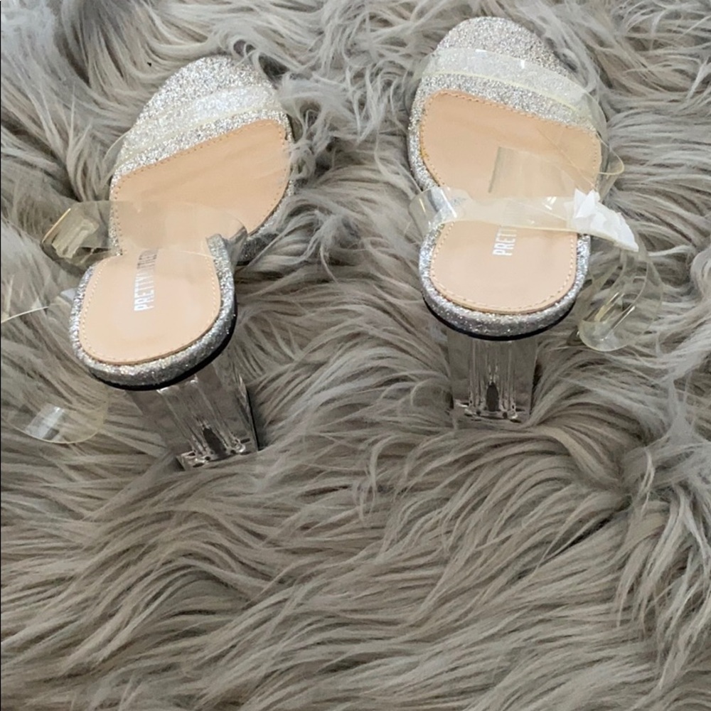 Sliver glitter square heels - Picture 5 of 6